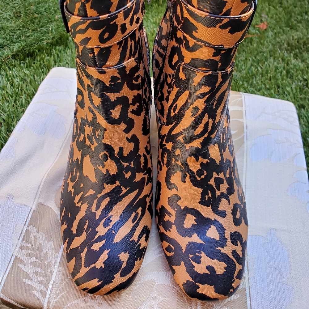 Calvin Klein Animal Print Booties